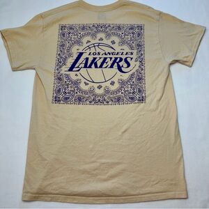 Ultra Game Lakers Tee Med Purple Paisley Bandana Graphic NBA